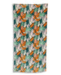Colorful towel with coral pattern on a white background